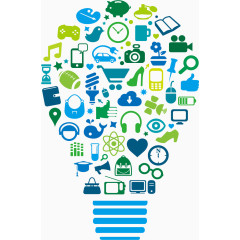 矢量灯泡形状图标合集