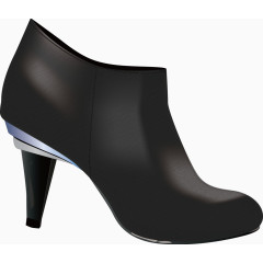 老年款黑色皮鞋