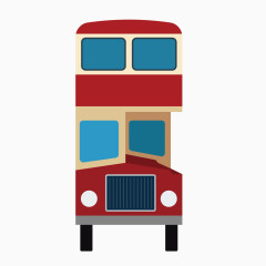 红色观光车双层汽车