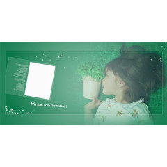 矢量渐变儿童影楼相册模版