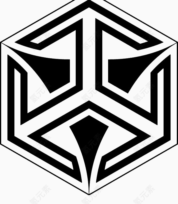黑色六边形