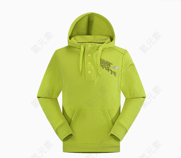 THE NORTH FACE 北面 男款 连帽黄色卫衣