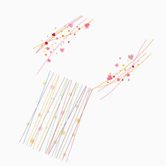 背景banner背景元素 线条五彩 小清新