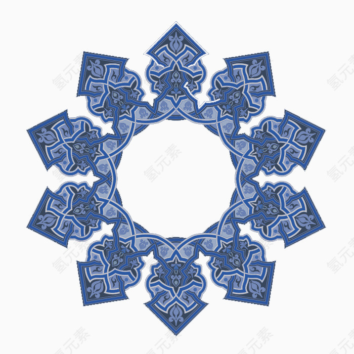 蓝色矢量图案