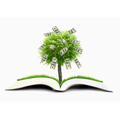 长着钱的树和书本