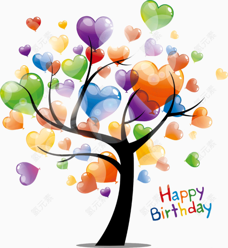 缤纷彩色生日树