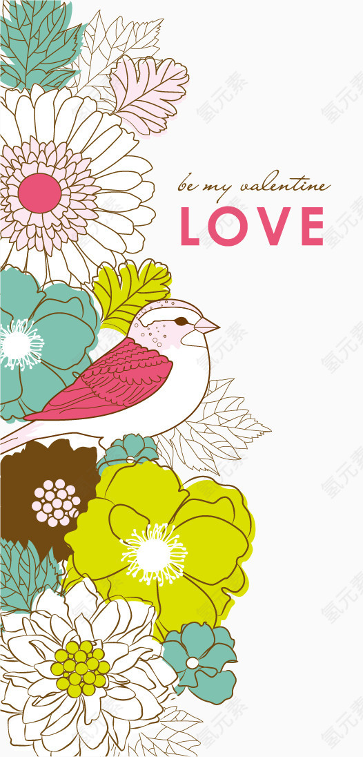 可爱装饰图案矢量