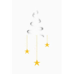 白发光圣诞树装饰图案