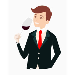 矢量聚会喝酒男