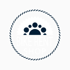 创意自行车店徽章矢量素材