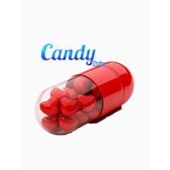 药丸式红色糖果