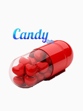药丸式红色糖果