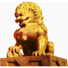 中国风企业文化狮子装饰图案