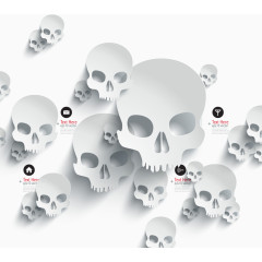 纸片骷髅素材矢量