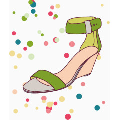 绿色罗马鞋矢量图片