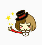 魔术女孩与兔子卡通表情包