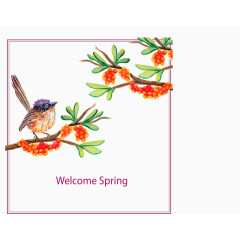 迎接春天水彩画