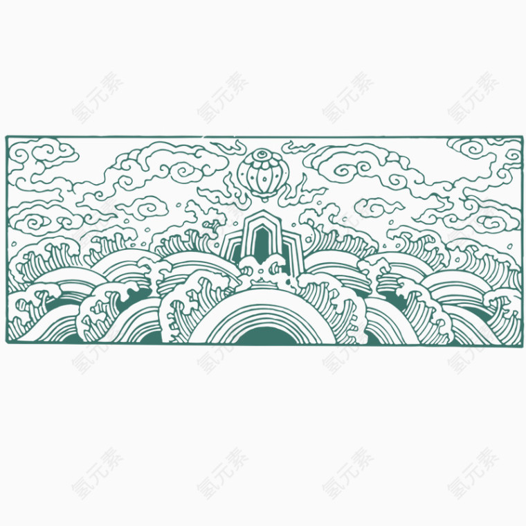 经典传统装饰底纹图案素材