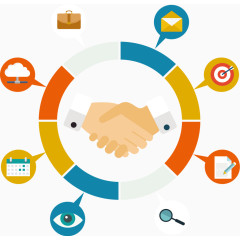 分类商务合作握手图