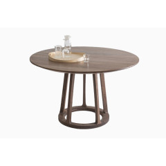 韩式圆形餐桌家具素材