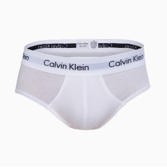 卡文克莱黑字白色平角内裤正面