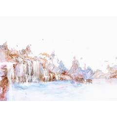 唯美中国古风水彩插画