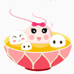 卡通汤圆素材