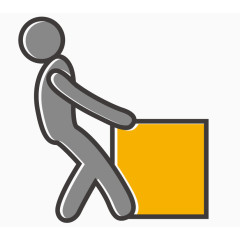 矢量快递员搬运货物