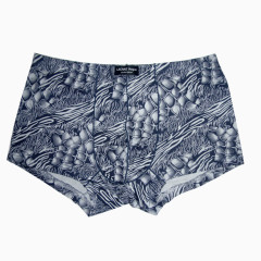 矢量蓝色印花儿童男士内裤