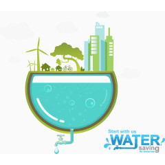 矢量卡通城市环保