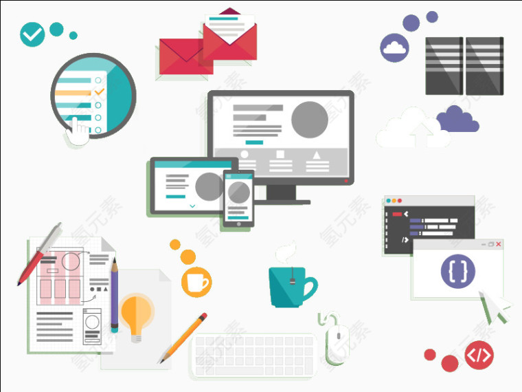 扁平化电子商务扁平化素材