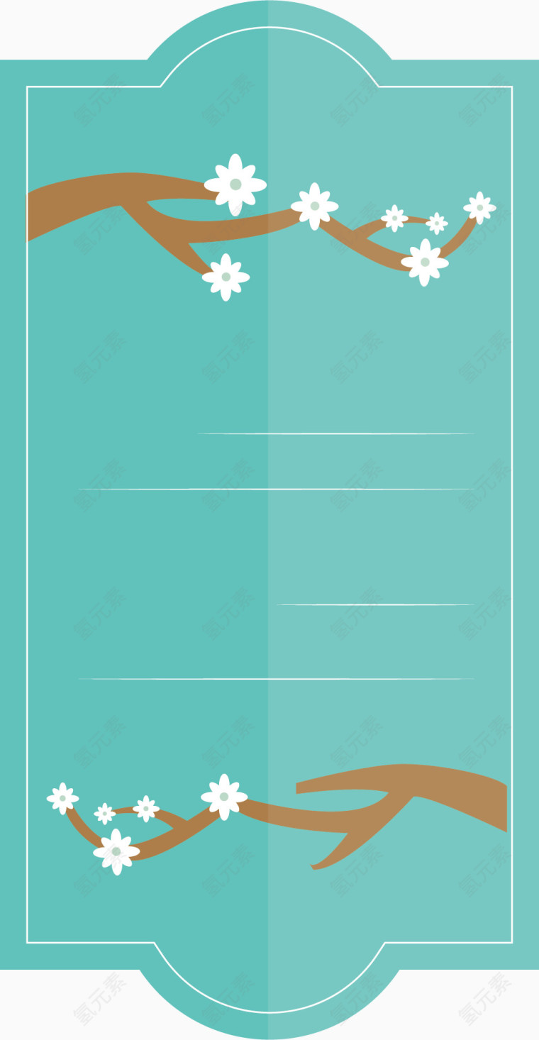 方形樱花标签