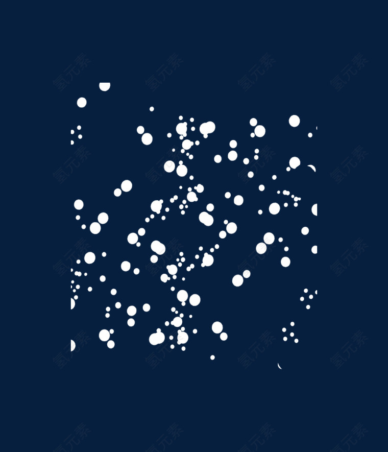 不规则雪花状漂浮