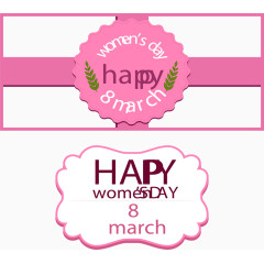 波浪花边妇女节横幅