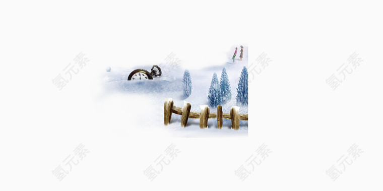 雪地矢量图