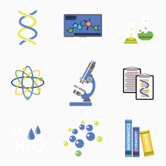 科学实验元素矢量素材