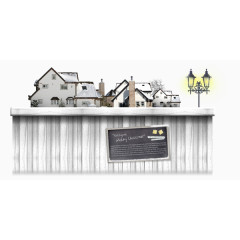 灰色冬季雪景房子