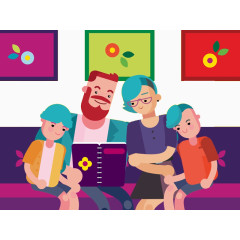 彩绘卡通人物图案