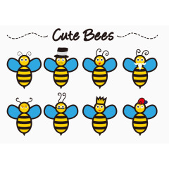 可爱简笔画蜜蜂