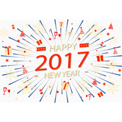 射线背景新年卡