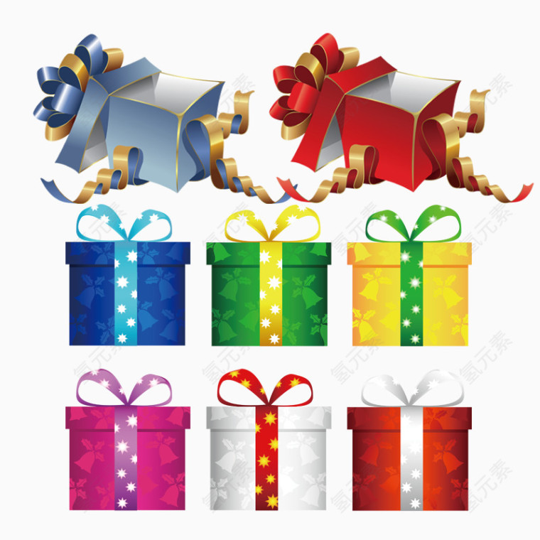 不同角度的礼盒