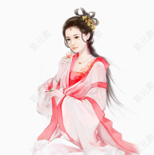 矢量古风人物