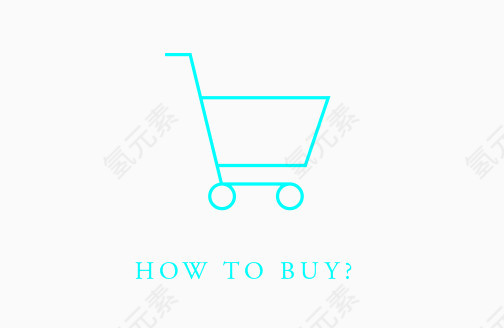 卡通简笔画购物车