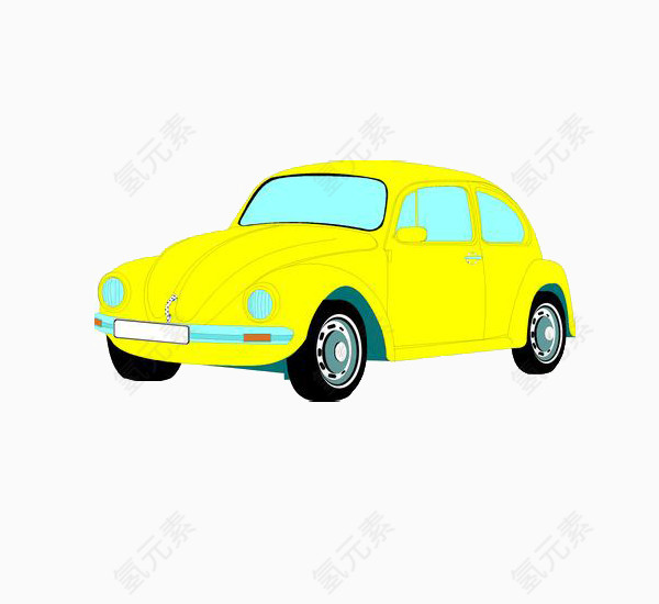 黄色小汽车