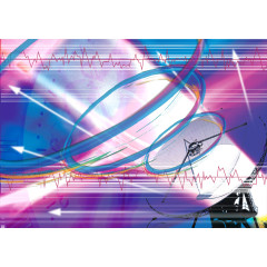 时尚科技未来感的炫彩卫星背景图