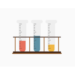 矢量彩色化学实验试剂瓶滴管