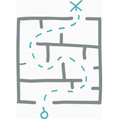 矢量创意设计迷宫引路图