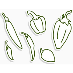 矢量图几个辣椒