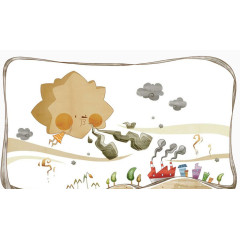 城市废气污染插画