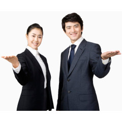 商务人士欢迎手势